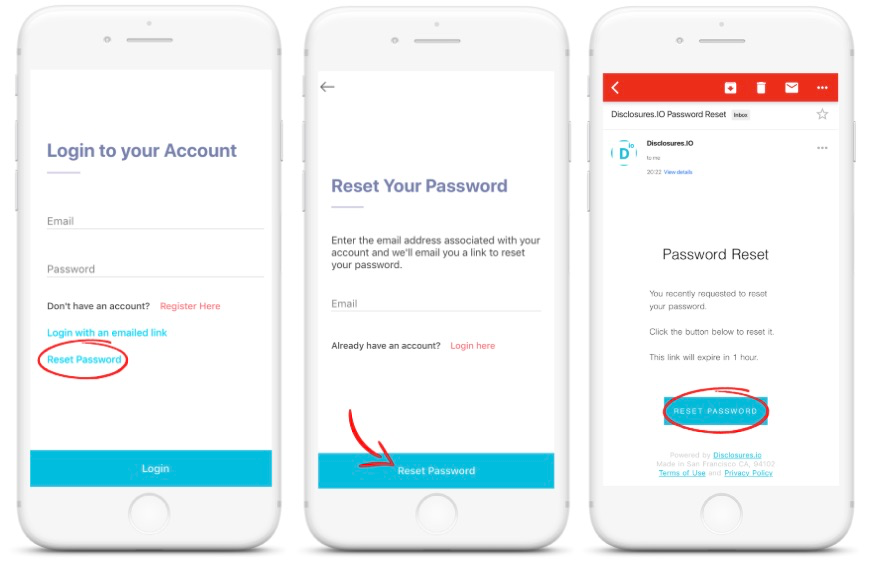 Logging Into The Disclosures io App